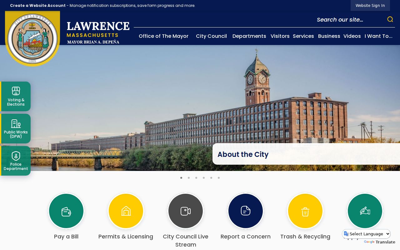 Lawrence official city page used for Lawrence warrant records questions
